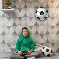 Dětské nástěnné hodiny Fotbal 30 cm černobílé