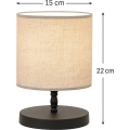 Stolní lampa Elena černá/krémová