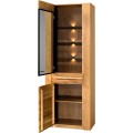 Vitrína Velvet II 10 s LED osvětlením 75 cm z masivu levá dub přírodní