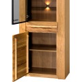Vitrína Velvet II 10 s LED osvětlením 75 cm z masivu levá dub přírodní