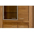 Vitrína Velvet II 12 110 cm z masivu s LED osvětlením dub Rustikal