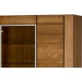 Vitrína Velvet II 12 110 cm z masivu s LED osvětlením dub Rustikal