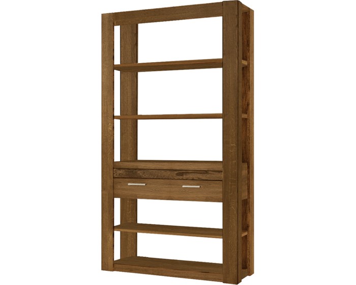 Regál Velvet II 18 125 cm z masivu dub Rustikal