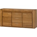 Komoda Velvet II 47 181 cm z masivu s LED osvětlením dub Rustikal