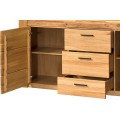 Komoda Velvet II 47 181 cm z masivu s LED osvětlením dub přírodní