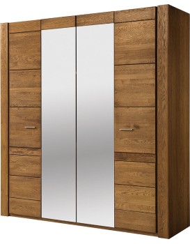 Šatní skříň Velvet II 77 205 cm z masivu dub Rustikal