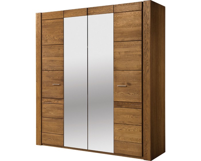 Šatní skříň Velvet II 77 205 cm z masivu dub Rustikal