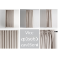 Závěs AmeliaHome Velvet s multifunkční páskou pískově béžový