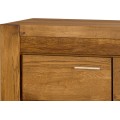 Komoda Velvet II 45 161 cm z masivu s LED osvětlením dub Rustikal