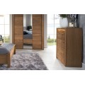 Komoda Velvet II 75 105 cm z masivu s LED osvětlením dub Rustikal