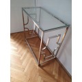 Konzolový stolek VERSACE C 80 cm stříbrný