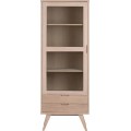 Vitrína A-Line 190 cm bělený dub