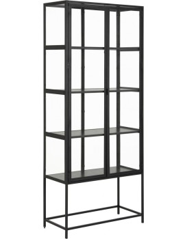 Vitrína Seaford 77x185,6 cm černá