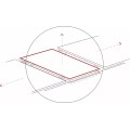 Rozkládací jídelní stůl Apollo 120/160 cm bílý mramor/černý