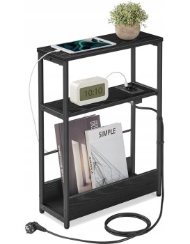 Odkládací stolek s USB Vasagle Blend černý