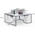 Kancelářská sestava 2 osoby Houseland Prime Max 01 160 cm bílá