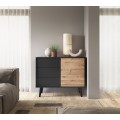 Komoda Willow II 104 cm se zásuvkami dub artisan/černá