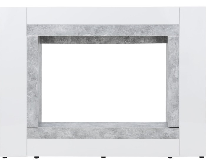 Obývací stěna Window 225 cm bílá/beton