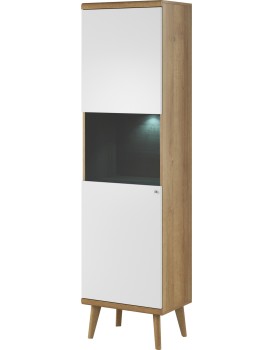 Vitrína Primo 50 cm dub Riviéra/bílá