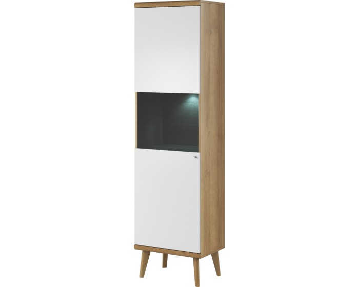 Vitrína Primo 50 cm dub Riviéra/bílá