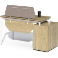 Kancelářský stůl se skříňkou Houseland Profit Max 03 1406 dub/bílý