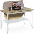 Kancelářský stůl s kontejnerem Houseland Profit Max 01 1407 dub/bílý