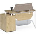 Kancelářský stůl se skříňkou Houseland Profit Max 03 1607 dub/bílý