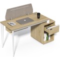 Kancelářský stůl se skříňkou Houseland Profit Max 03 1607 dub/bílý