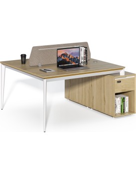 Kancelářská sestava 2 osoby Houseland Profit Max 04 1614 dub/bílá