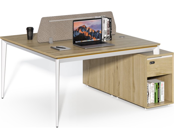 Kancelářská sestava 2 osoby Houseland Profit Max 04 1614 dub/bílá
