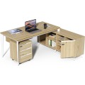 Kancelářský stůl s kontejnerem a komodou Houseland Profit Home 01 dub/bílý