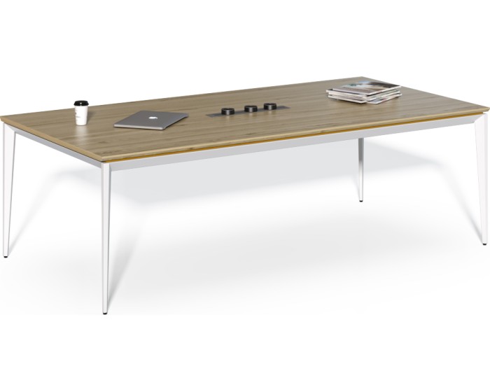 Jednací stůl Houseland Profit Meet 01 se 3 zásuvkami 240 cm dub přírodní