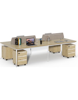 Kancelářská sestava 4 osoby Houseland Profit Max 02 3216 dub/bílá