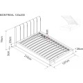 Jednolůžková čalouněná postel Montreal 120x200 se zvedacím roštem Raven 07 šedá