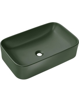 Umyvadlo na desku Kama 60 cm zelené
