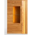 Vitrína London 15 98 cm z masivu s LED osvětlením dub přírodní