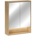 Koupelnová sestava Viola se zápustným umyvadlem a zrcadlem 60 cm dub cremona