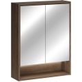 Koupelnová sestava Villa s deskou a zrcadlem 60 cm ořech
