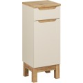 Koupelnová sestava Bali Casad Pati s deskou, umyvadlem, skříňkami a zrcadlem 60 cm kašmírová/dub wotan