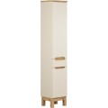 Koupelnová sestava Bali Casad Pati s deskou, umyvadlem, skříňkami a zrcadlem 60 cm kašmírová/dub wotan