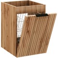 Závěsná skříňka pod umyvadlo Casad s deskou a košem na prádlo 120 cm dub wotan