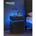 Noční stolek Vasagle s LED osvětlením Defro černý