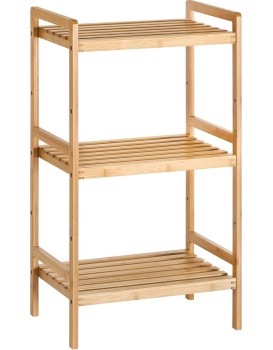 Koupelnový regál Lensa bambusový
