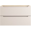 Závěsná skříňka pod umyvadlo Luxor Beige s deskou 70 cm dub olejovaný/béžová