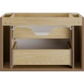 Závěsná skříňka Ovalia Cloud s deskou a umyvadlem 80 cm dub Cremona