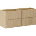 Koupelnová sestava Nordic River s deskou, umyvadly a skříňkami 120 cm dub cremona