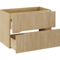 Závěsná skříňka pod umyvadlo Nordic s deskou 80 cm dub cremona