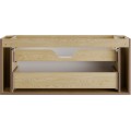 Závěsná skříňka Ovalia River s deskou a umyvadlem 120 cm dub Cremona