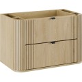 Závěsná skříňka Ovalia Pure se zápustným umyvadlem 120 cm dub cremona