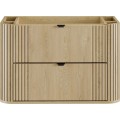 Koupelnová sestava Ovalia River s deskou, umyvadlem a skříňkami 80 cm dub Cremona